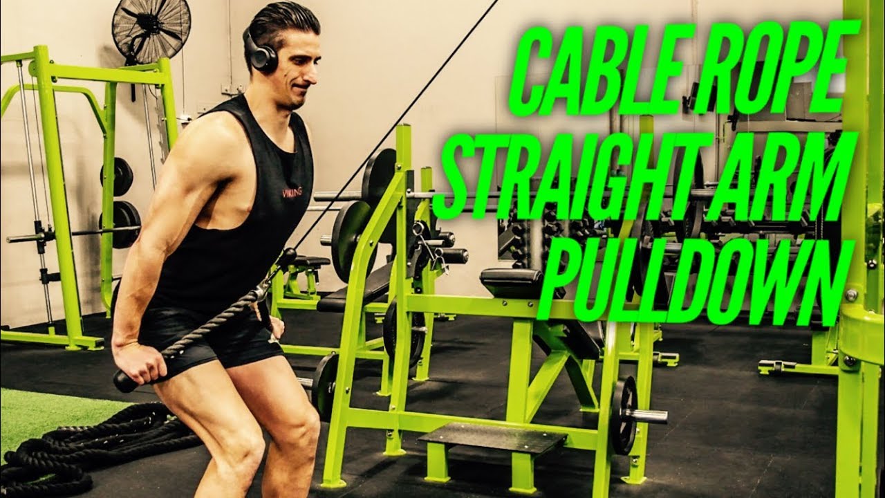 Cable Rope Straight Arm Pulldown 