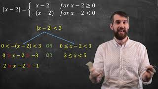 Solving Inequalities with Absolute Values: Ex |x-2| less than 3