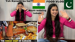 Indian Reaction On The Kebab Shop Of Karachi | Street Food Pk | Pakistan Food Vlog| Sidhu Reacts