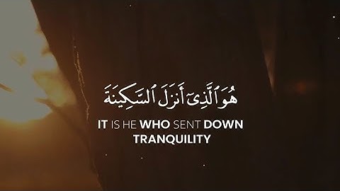 (هو الذي أنزل السكينة في قلوب المؤمنين) من سورة الفتح | القارئ عبدالرحمن مسعد❤️
