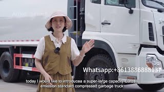 Dongfeng 20cbm garbage truck compactor configuration display