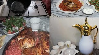 مشاركة# معزومه لعندي  اول عزيمه في رمضان طريقة جديدة لعمل الدجاج على طريقة اكلا ريما ولا اطيب 