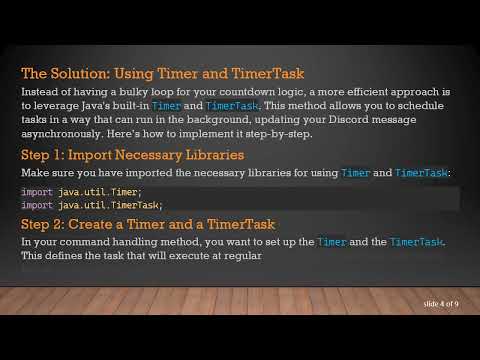 How to Create a Countdown Timer in a Discord Message Using JDA