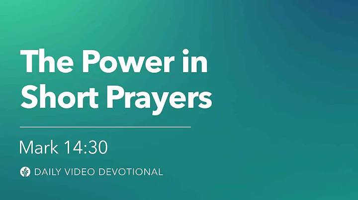 The Power in Short Prayers | Matthew 14:30 | Our Daily Bread Video Devotional