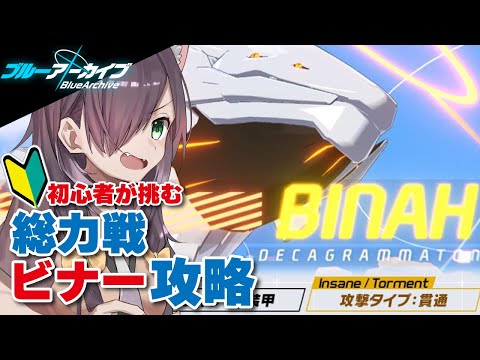 【ブルアカ】初心者先生が挑む総力戦「ビナー(屋外)」攻略【ブルーアーカイブ】