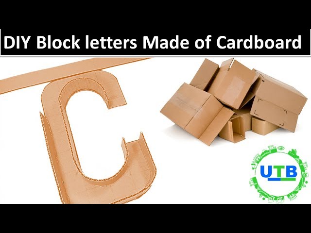 21 DIY Cardboard Letters  Cardboard letters, Letter stencils diy