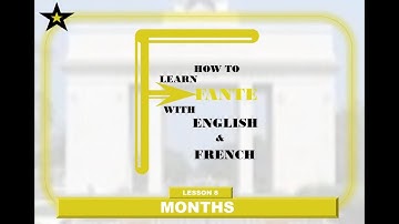 Lesson 8 - The months _ How to learn Fante with English and French.
