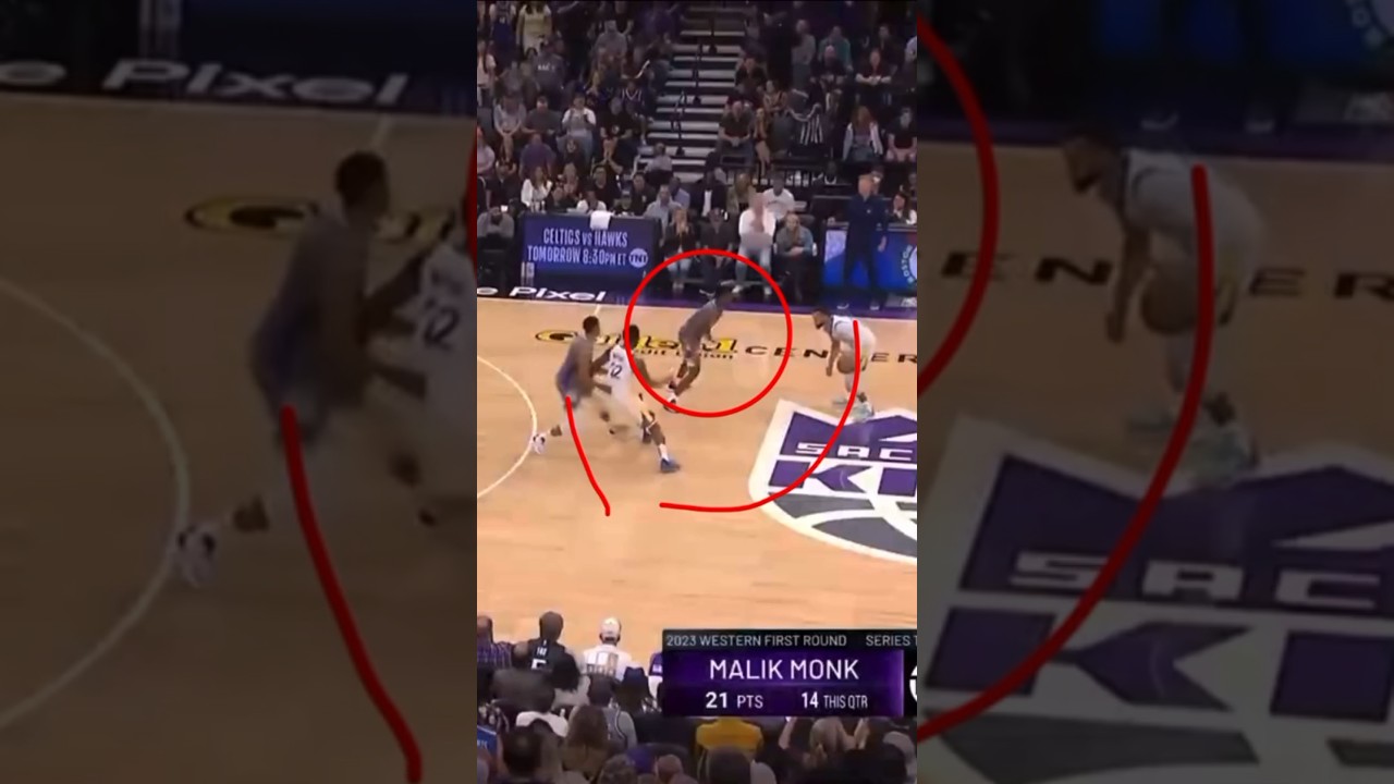 De'Aaron Fox letting Keegan Murray get toasted off the dribble by Steph Curry