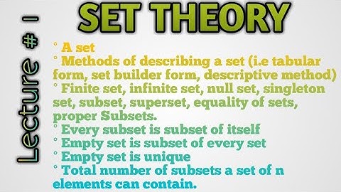 Set|Method of describing a set|power set|Finite and infinite set|Total no of elements in a power set