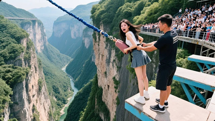 Bungee Jumping With Rope In Beautiful Place:Asmr Bungee Jumping