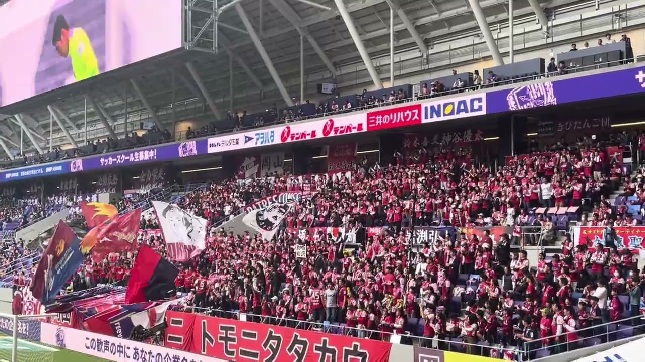 【J１初の中国ダービー】ファジアーノ岡山チャント　シャララ　　全てはファジのため　エディオンピースウイング広島　2025.04.12