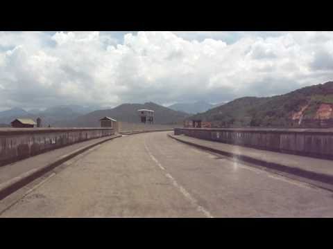 Driving over the Victoria Hydroelectric Dam, Teldeniya, Sri Lanka. April 15th, 2011.