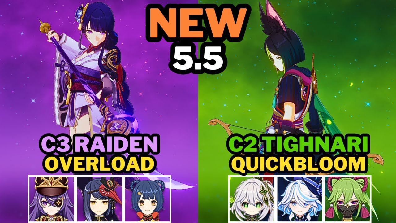 [NEW Spiral Abyss 5.5] C3 Raiden Shogun Overload & C2 Tighnari ...