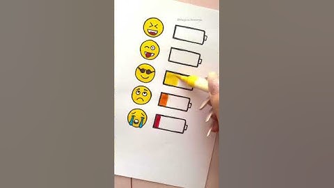 Emoji Batteries #shorts #drawing #emojichallenge #emoji #emojis #diy #viral #viralvideo #papercraft