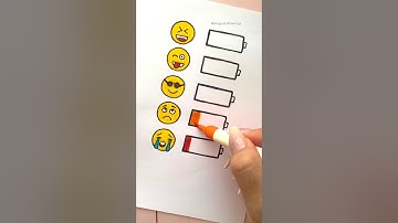 Emoji Batteries #shorts #drawing #emojichallenge #emoji #emojis #diy #viral #viralvideo #papercraft