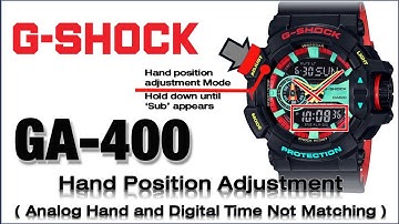 GA-400 G-SHOCK 5398 Hands Home Position Adjustment ( Hands & Digital time not matching ) - Demo