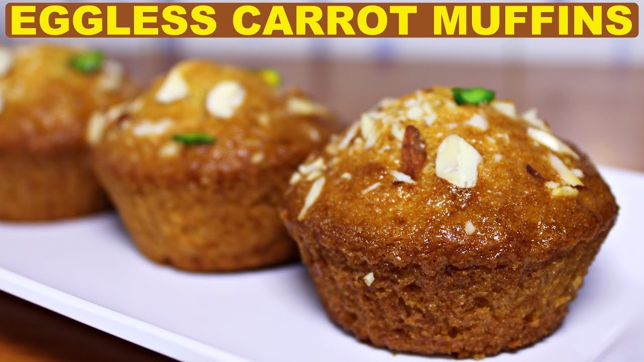 Eggless Carrot Muffins | Carrot Cake | Spongy Carrot Muffins | Kanak