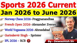 🔥 Sports Current Affairs 2026 🏆 | Jan to June 2026 Complete Revision | Winners, Cups & Records 2026 screenshot 3