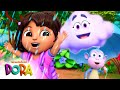 Dora and Claudia the Cloud Make a Fun Water Slide for a Fiesta! 🎉 Full Scene | Dora & Friends