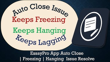 How to Solve EssayPro App Auto Close | Keeps Freezing | Not Responding Issue Solve on Android