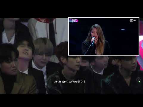 171201 BTS Jungkook reaction to Ailee @mama2017