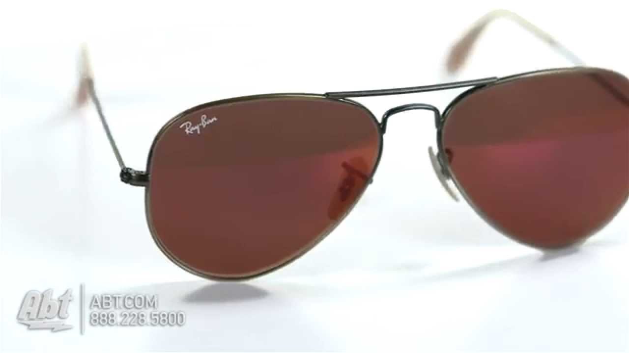 ray ban red mirrored aviators