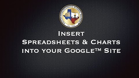 Insert Spreadsheets & Charts into Your Google™ Site