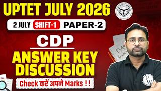 UPTET CDP Answer Key 2026 | UPTET Paper 2 CDP Answer Key 2 July 2026 | UPTET Shift 1 Exam Analysis screenshot 5