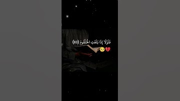 فلولا اذا بلغت الحلقوم🥺💔.    قرآن كريم