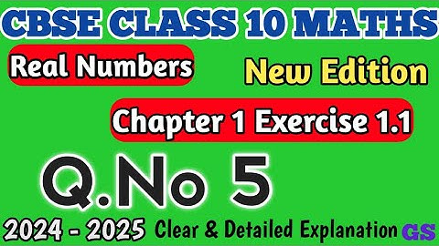 Chapter 1 - Exercise 1.1 (Q.No 5) Real Numbers - CBSE Class 10th Maths in Tamil - NCERT #gsfamily