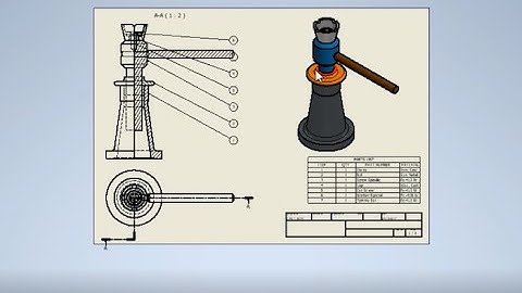 Autodesk Inventor-2020 Assembly and Drafting of Screw Jack