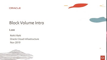 Block Volume Level 100 - Part 2: Introduction to OCI Block Volume service