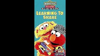 Opening To Sesame Street - Kids Guide To Life Learning To Share 1996 Vhs 2002 Reprint