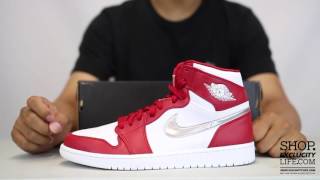 air jordan 1 silver and red