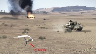 Anti-tank operator completely smashed Militant tank with AT guided missile | ARMA 3: Milsim