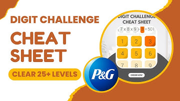 P&G Digit Challenge Cheat Sheet | P&G Online Assessment Test | Latest 2025