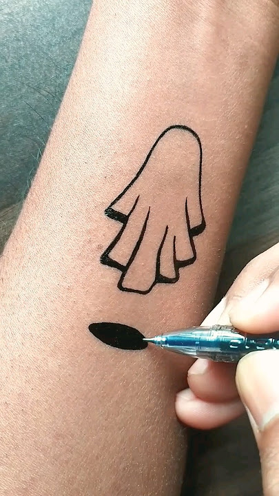 DIY little ghost 👻 tattoo.......#tattoo #viral #trending #art #shorts #ghosts