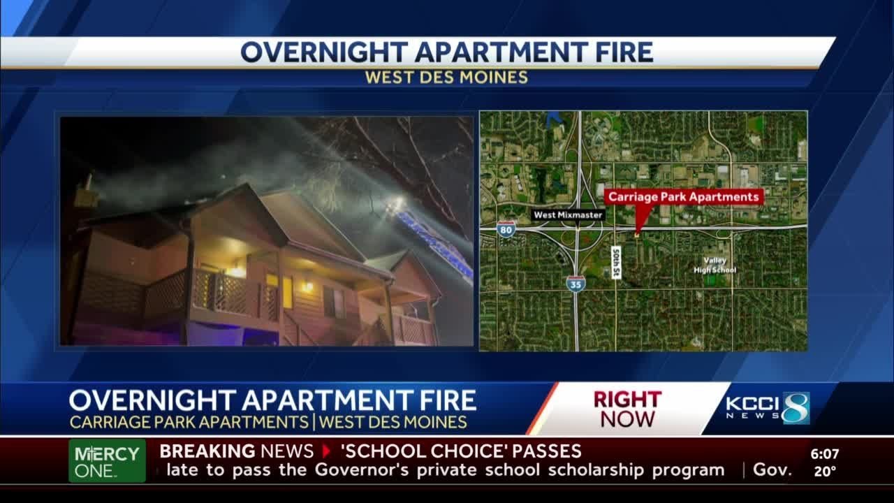 Fire starts in West Des Moines apartment overnight - YouTube
