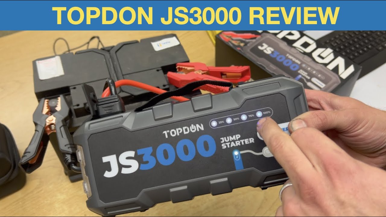 TOPDON JS3000 jump starter Review (For 9L Gas & 7L Diesel engines