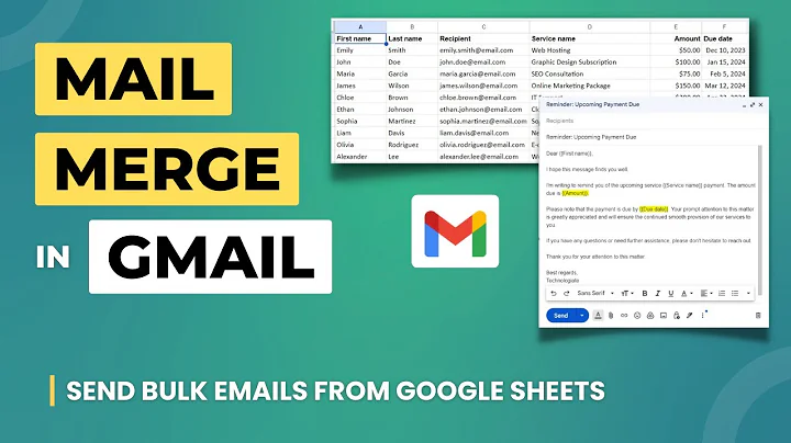 How to Mail Merge in Gmail | Send Bulk Emails on Google Sheets