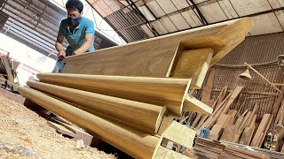 Assemble Giant Panel (260x260cm) into Square Table Monolithic Frame || Extremely Giant Woodworking