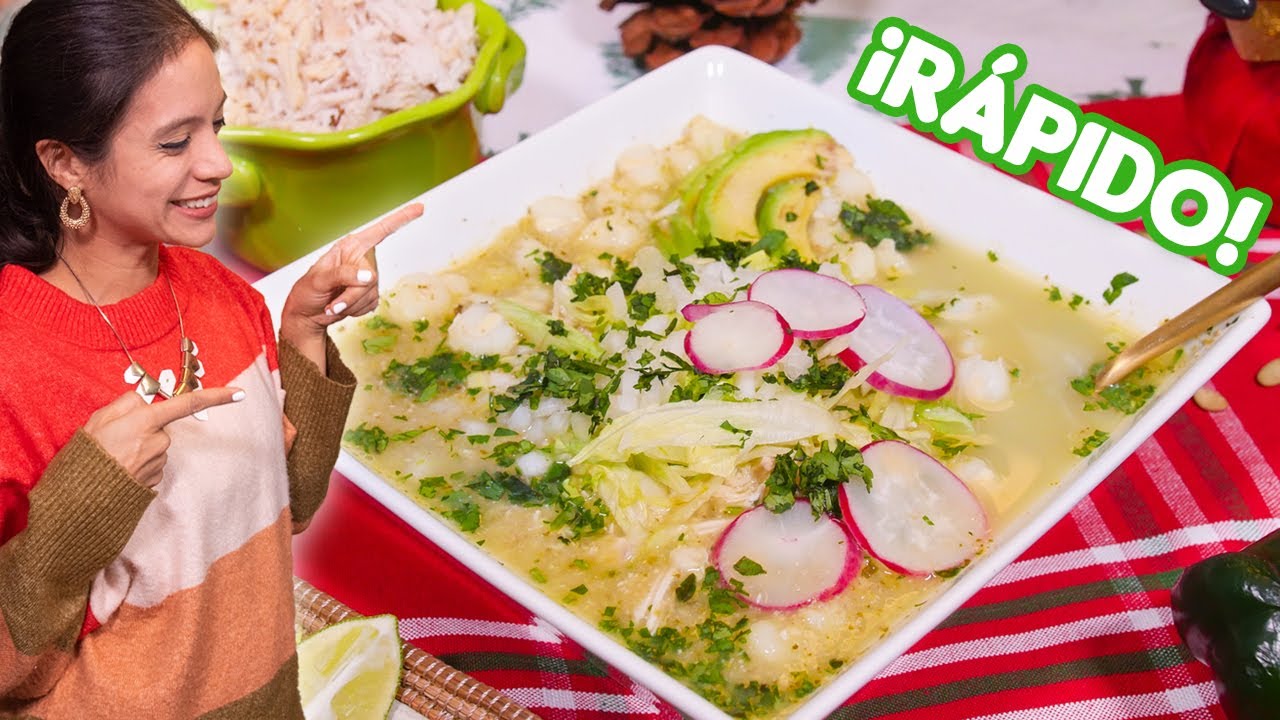 POZOLE VERDE CON POLLO (RECETA MEGA FÁCIL PARA NAVIDAD) - La Cooquette