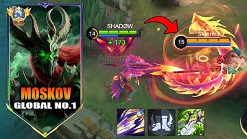 WTF DAMAGE!! BEST 1 HIT BUILD MOSKOV 2025 (recommended build and emblem)- MLBB!!