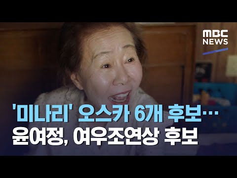 &amp;#39;미나리&amp;#39; 오스카 6개 후보…윤여정, 여우조연상 후보 (2021.03.16/뉴스투데이/MBC)