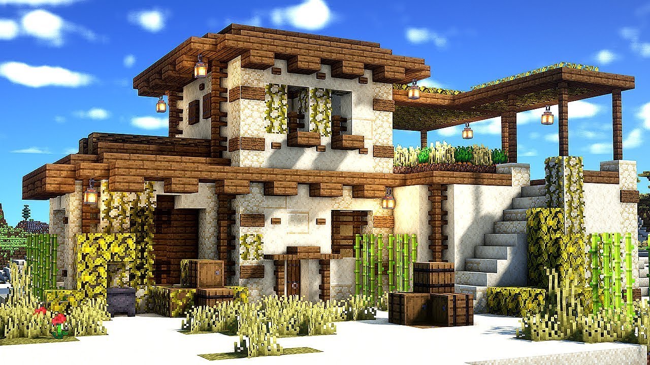 Minecraft: How to build Desert House Survival base Quick Tutorial - YouTube