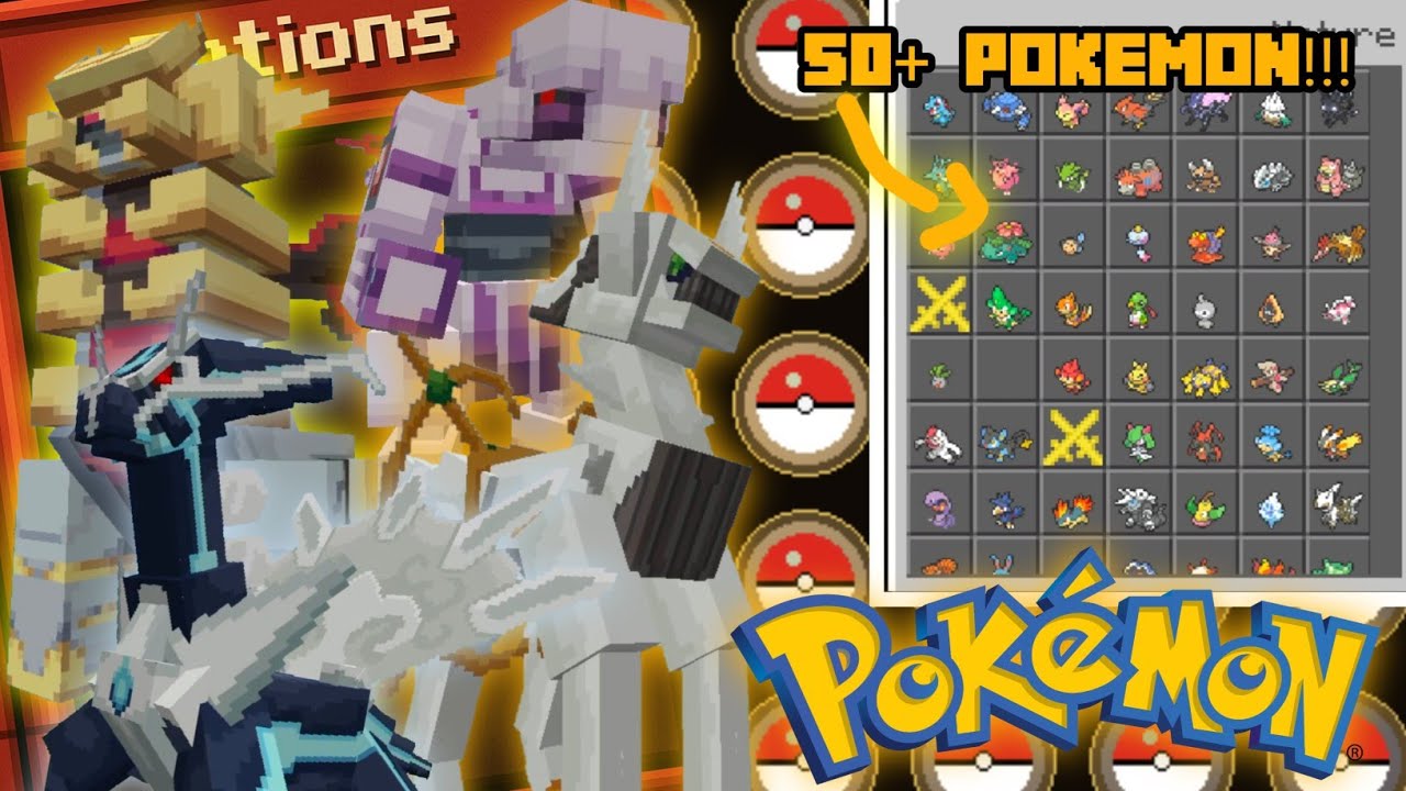 NEW POKEMON IN MINECRAFT...| POKE REVIVAL V1 ADDON | MINECRAFT - YouTube