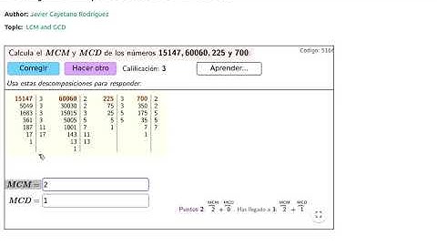 practicar mcm y MCD con GeoGebra