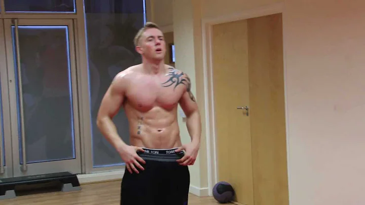 Chest workout with underwear model Nathan Nowak wi...