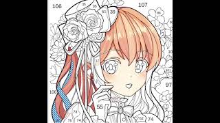 coloring game I have and just coloring dis anime gorl speed paint 🎨 screenshot 5