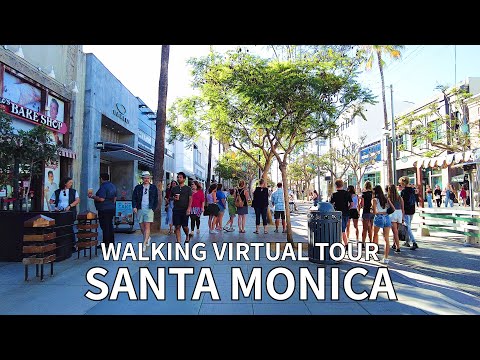 [4K] SANTA MONICA DOWNTOWN - Walking Tour of Santa Monica Downtown, Los Angeles, USA - 4K UHD